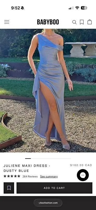 Baby Boo JULIENE MAXI DRESS - DUSTY BLUE SMALL