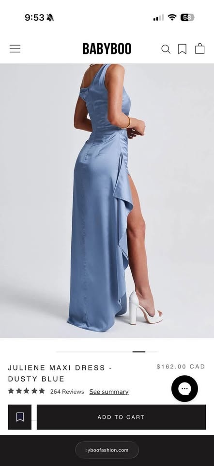 Baby Boo JULIENE MAXI DRESS - DUSTY BLUE SMALL - photo 2