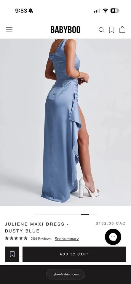 Baby Boo JULIENE MAXI DRESS - DUSTY BLUE SMALL image indicator(2)