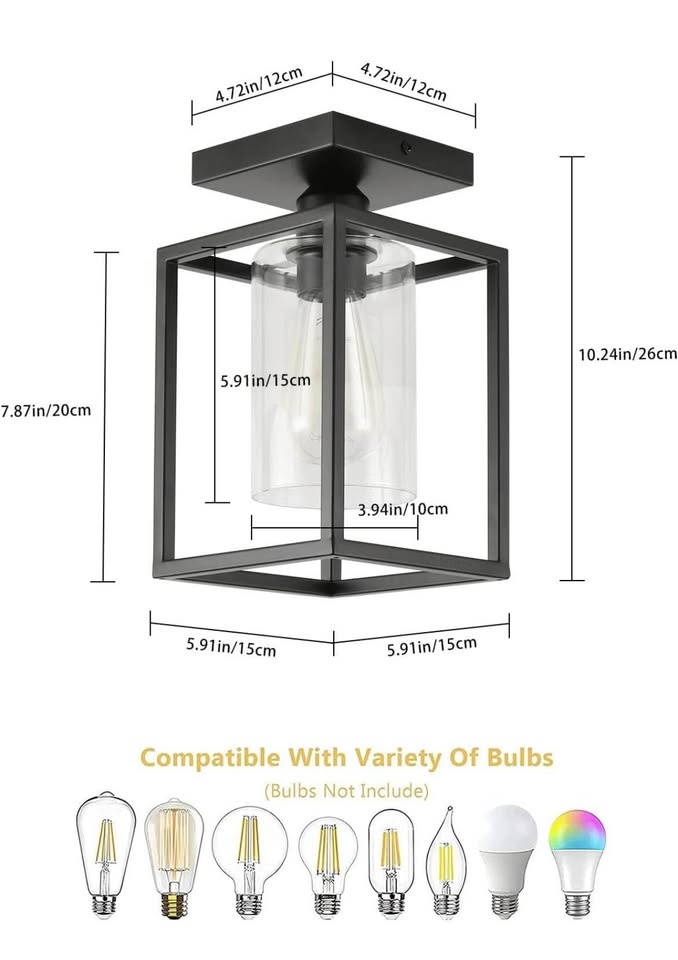 2 Pack Semi Flush Mount Ceiling Light - photo 3