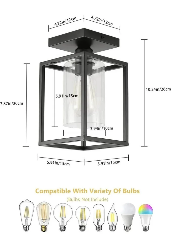 2 Pack Semi Flush Mount Ceiling Light image indicator(3)