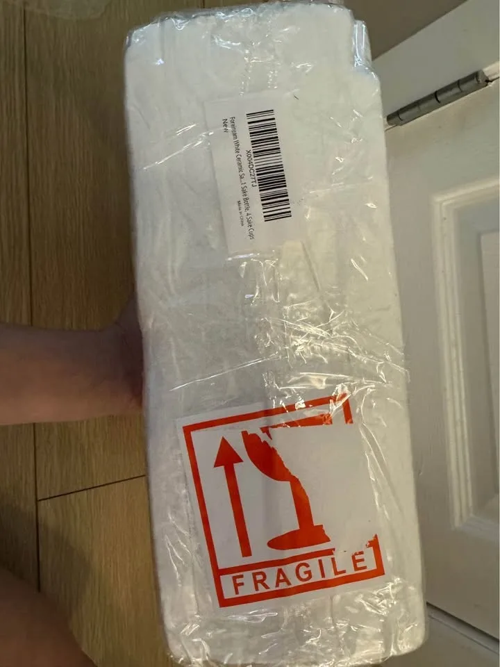 White Ceramic Sake Set with Warmer Pot, Gift Set image indicator(9)