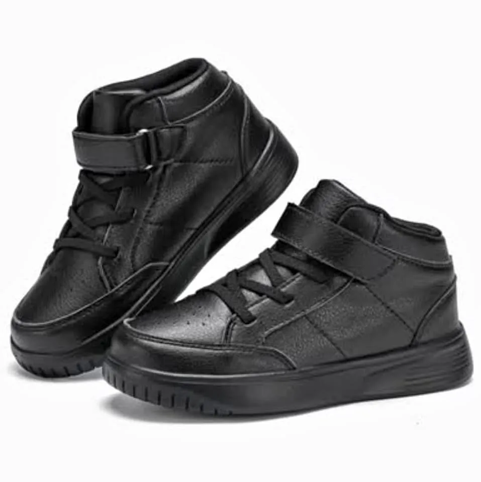 Black Sneakers, Unisex, High Top Casual Shoes size 7.5