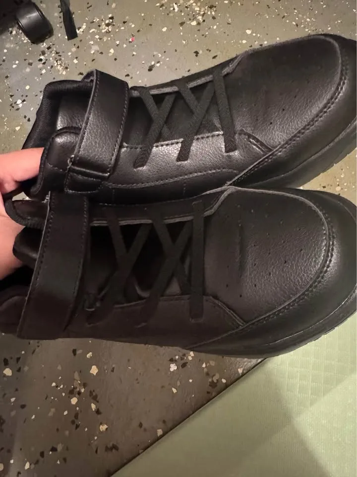 Black Sneakers, Unisex, High Top Casual Shoes size 7.5 image indicator(3)