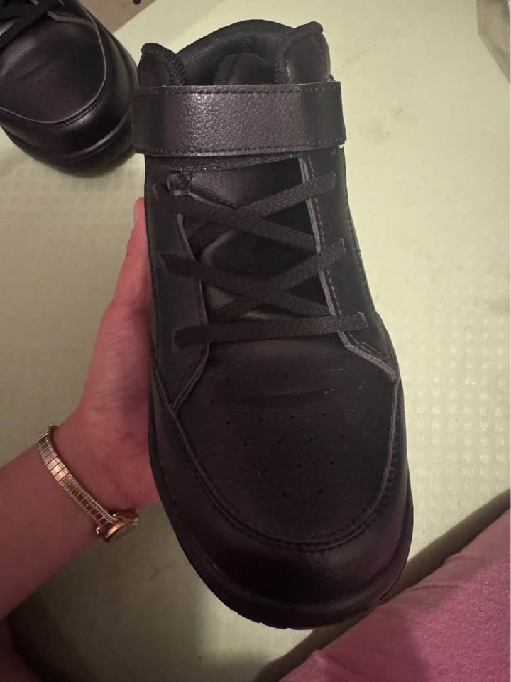 Black Sneakers, Unisex, High Top Casual Shoes size 7.5 - photo 5