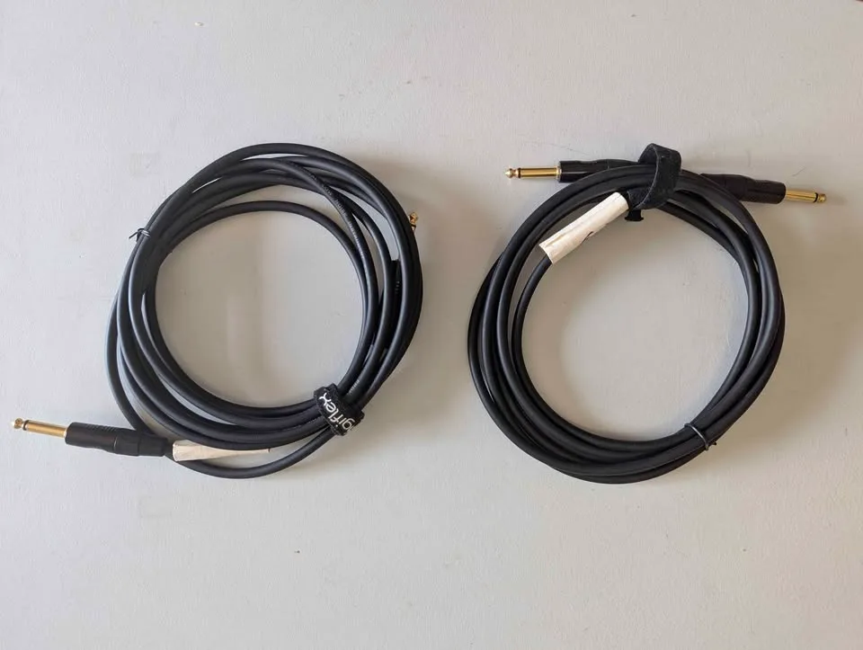 Digiflex Mono 1/4" to 1/4" Audio Cables – Pair of 10 ft Cables thumbnail
