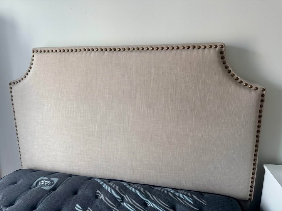 Alcott Hill Cream Stud Queen Size Bed Frame MUST GO! - photo 2