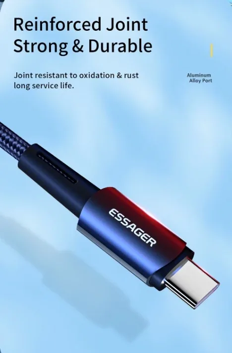 Essager Type C to C 100W Fast Charge Cable image indicator(6)