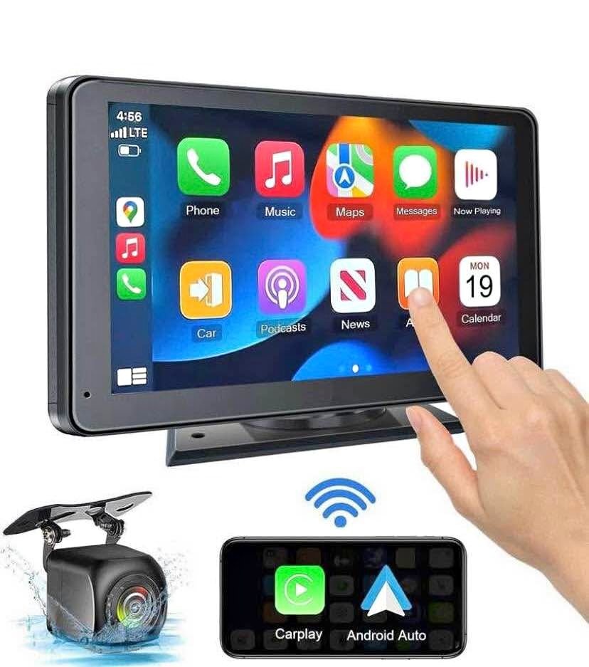 Portable Wireless CarPlay/Android Auto Car Stereo