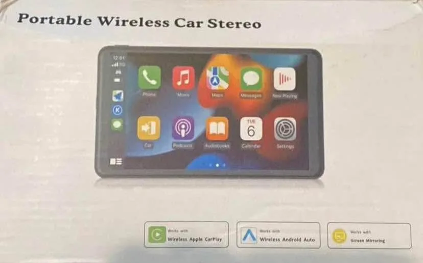 Portable Wireless CarPlay Android Auto Car Stereo image indicator(2)