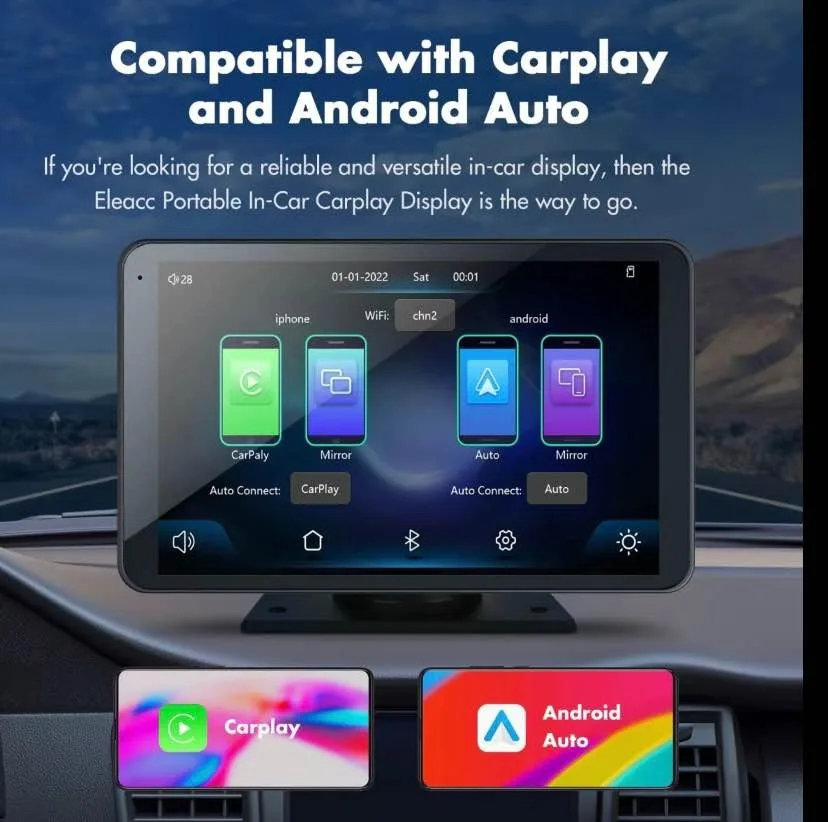 Hieha 2026 Wireless Portable CarPlay Android Auto image indicator(3)