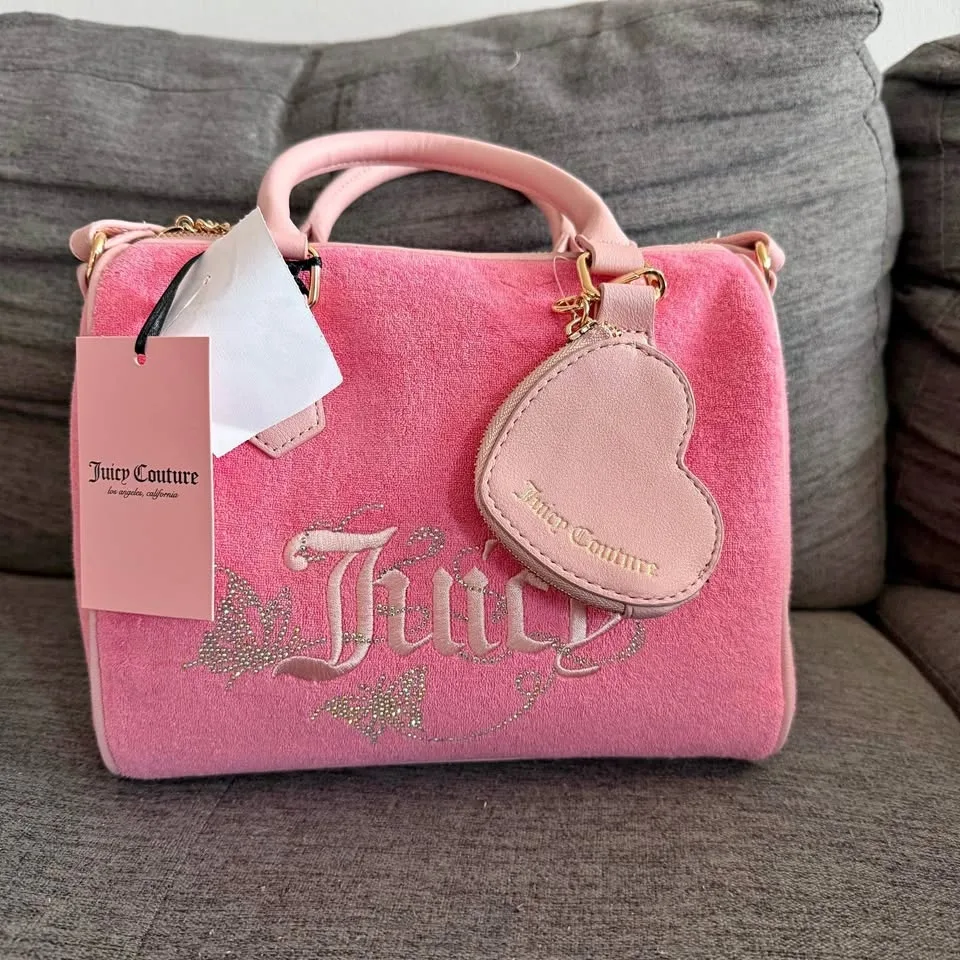 JUICY COUTURE VELOUR SPEEDY BAG - New w tags