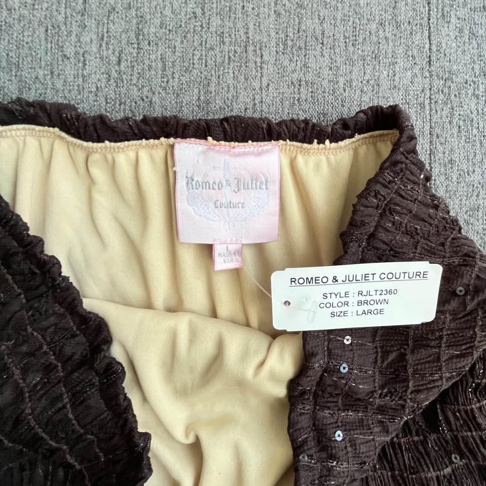 BROWN SMOCKED TUBE MAXI DRESS WITH SEQUIN DETAILS - photo 2