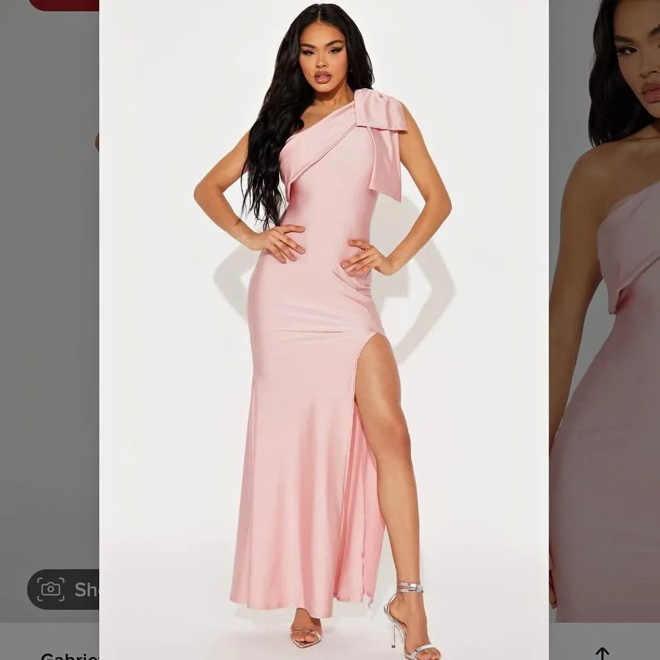 Fashion Nova Pink Gabriette Maxi Dress - Size Small
