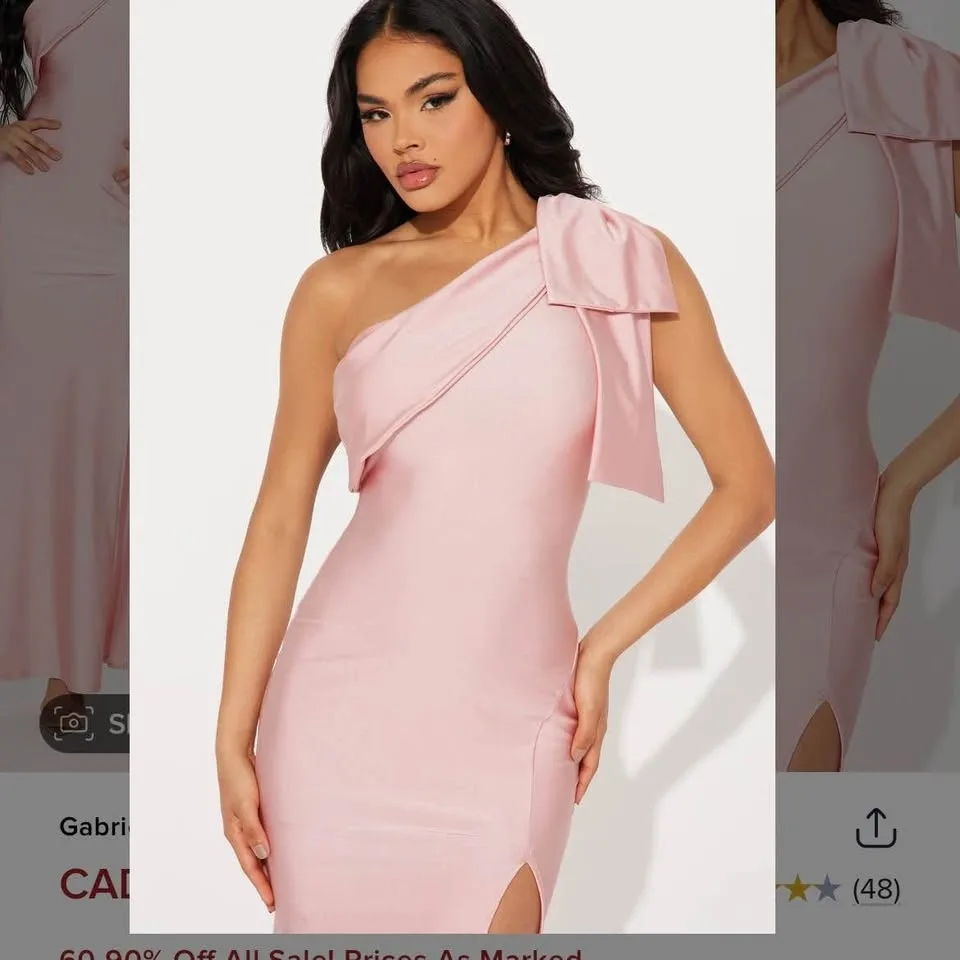 Fashion Nova Pink Gabriette Maxi Dress - Size Small image indicator(5)