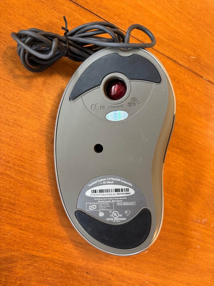 Microsoft Trackball Explorer 1.0 Ergonomic Mouse rare - photo 3