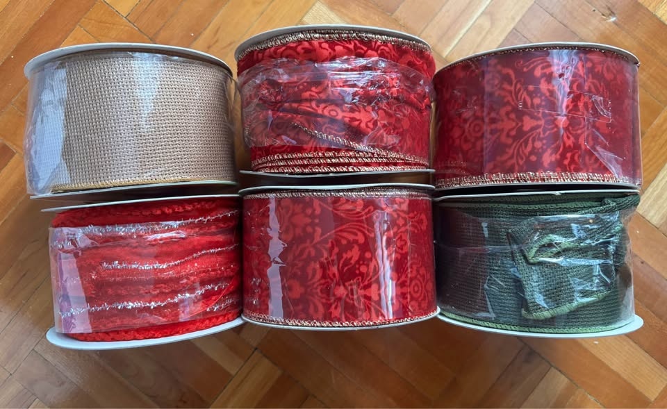 Lot of 6 Celebrate It Wired Edge Ribbon Spools – NEW - photo 3