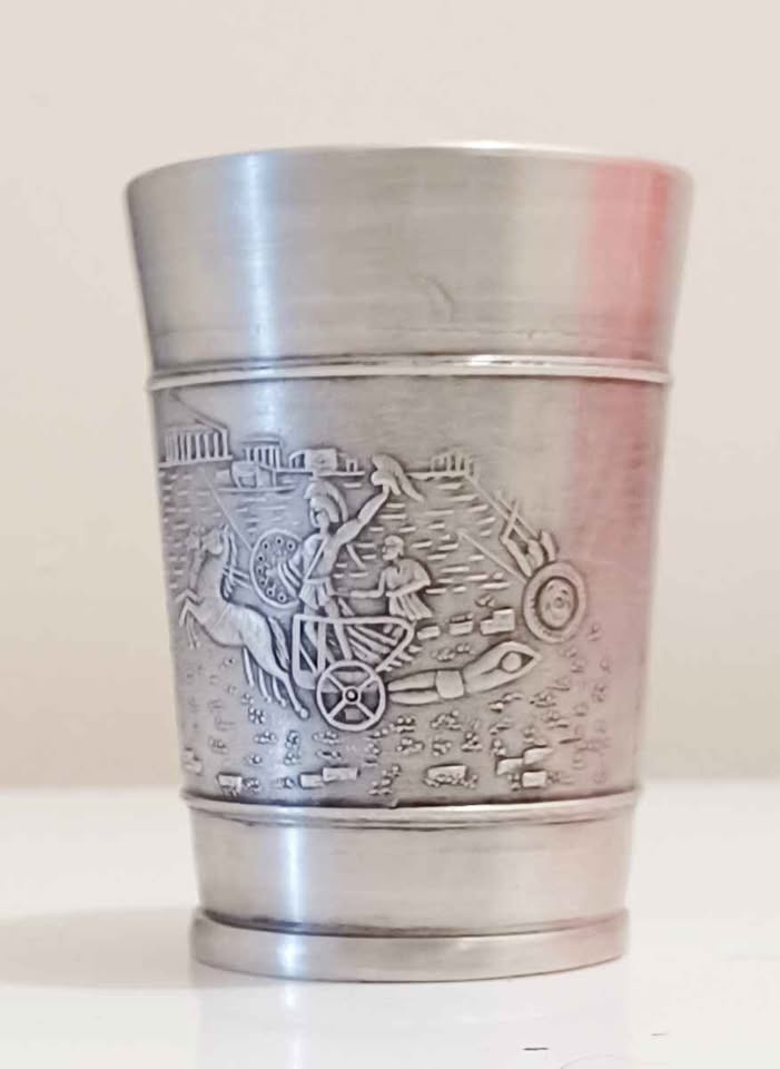 Unique Historical Pewter Wine Goblet - photo 2