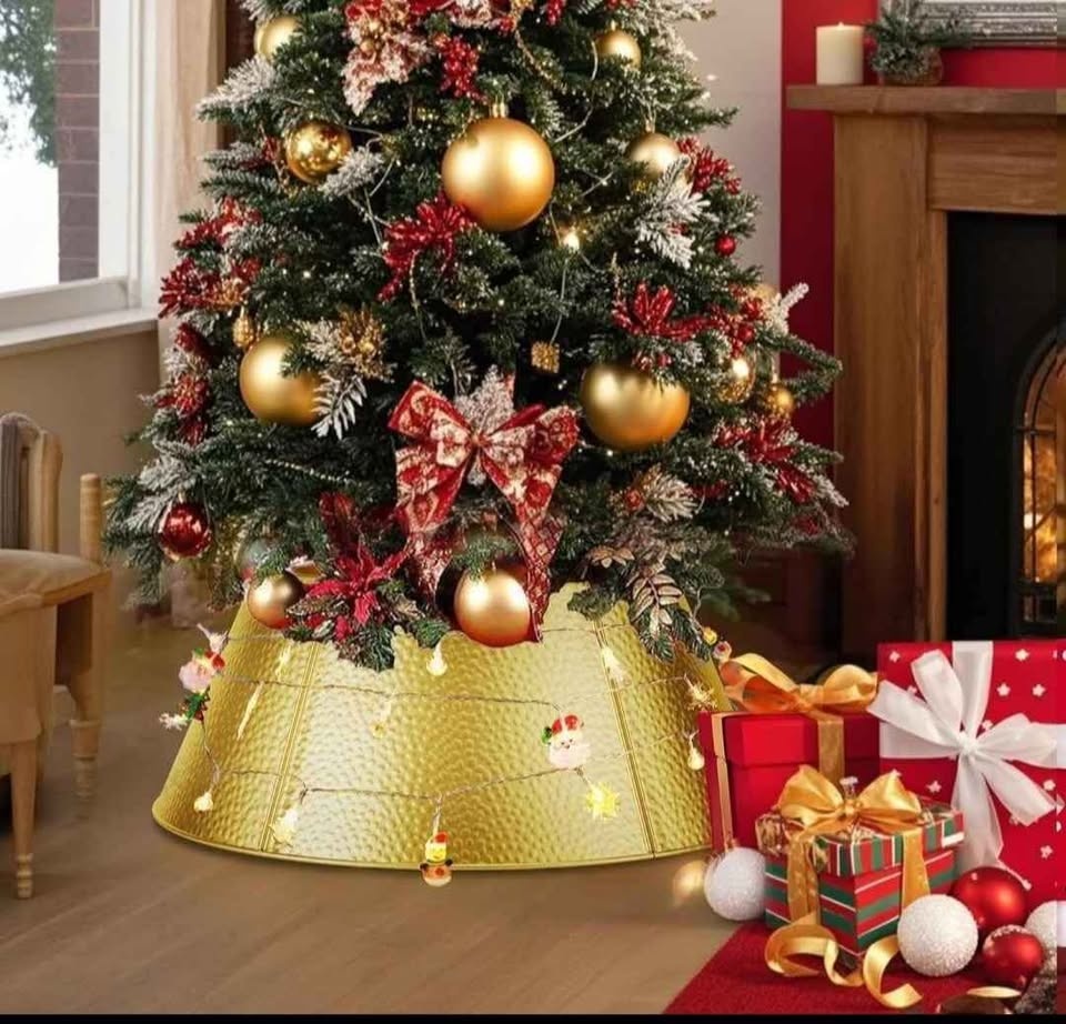 Christmas Tree Metal Collar- Golden color - photo 3