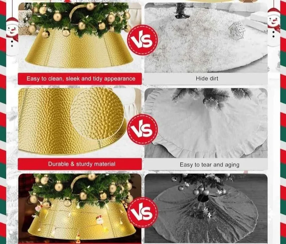 Christmas Tree Metal Collar- Golden color image indicator(4)