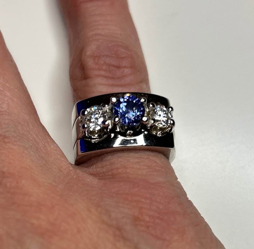 Sapphire & diamond ring - photo 5