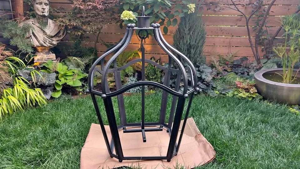 RH RESTORATION HARDWARE Large Iron Hurricane Outdoor Fixture