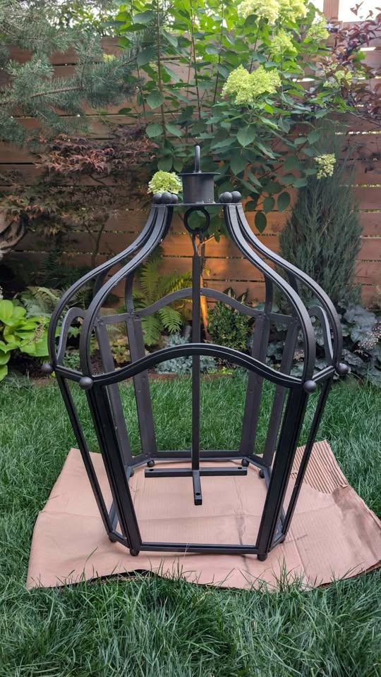 RH RESTORATION HARDWARE Large Iron Hurricane Outdoor Fixture - photo 2