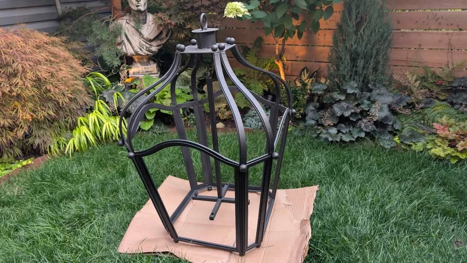RH RESTORATION HARDWARE Large Iron Hurricane Outdoor Fixture - photo 3