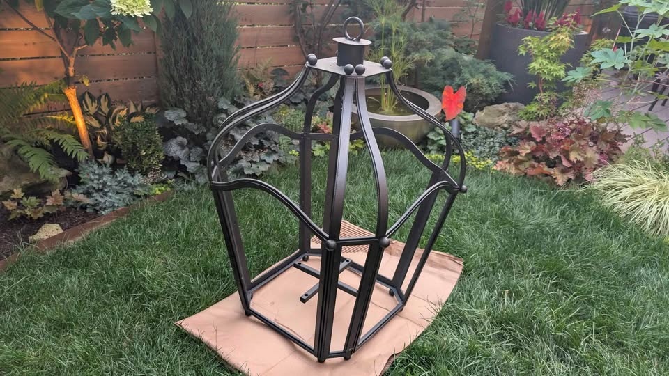 RH RESTORATION HARDWARE Large Iron Hurricane Outdoor Fixture - photo 4