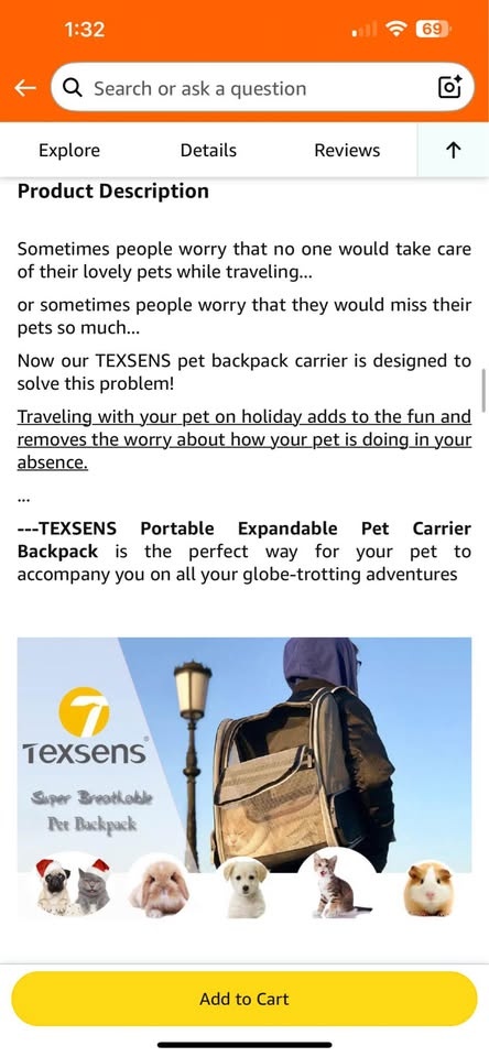 Pet Backpack Carrier - photo 3
