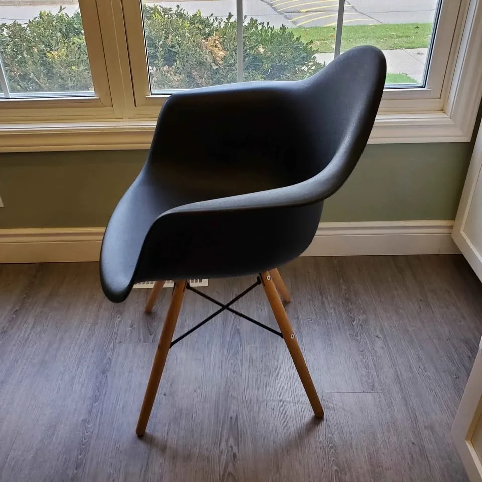 Round Dining Table with 2 Eames-Style Chairs image indicator(3)