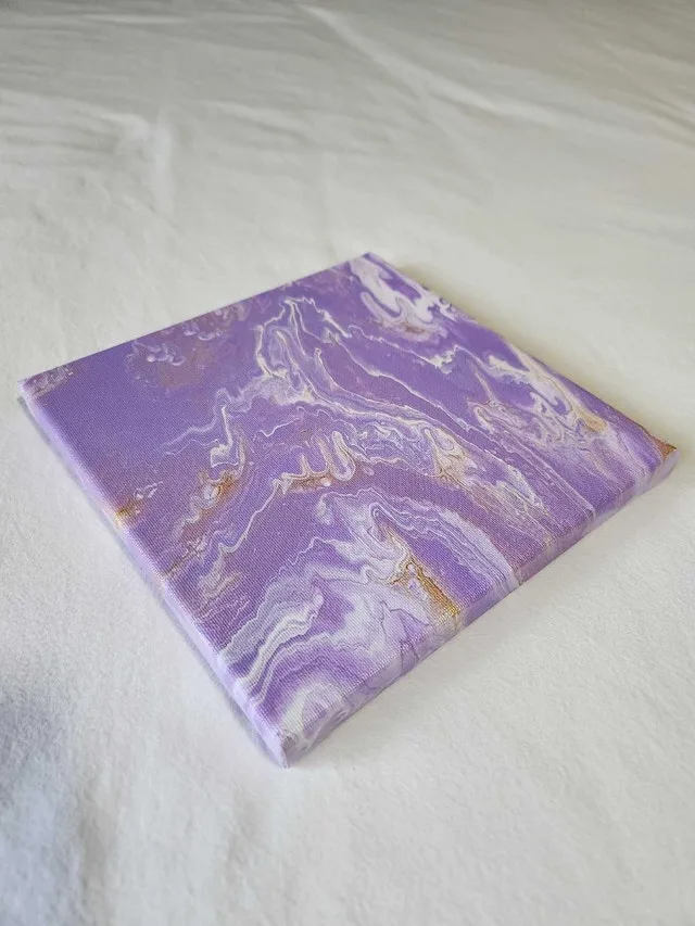 Purple Abstract Acrylic Pour Painting image indicator(2)