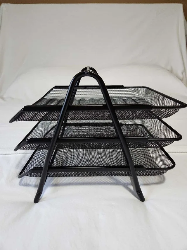 Wire mesh desktop paper tray image indicator(2)