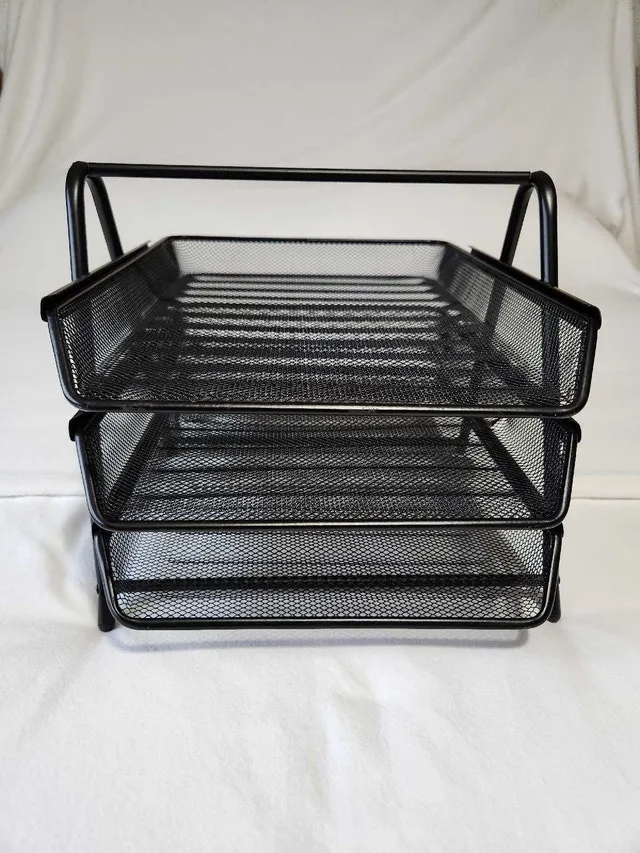 Wire mesh desktop paper tray image indicator(3)