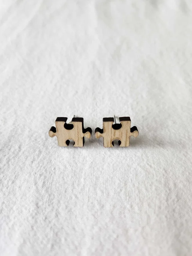 Puzzle Piece Earrings