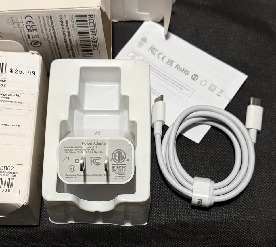 USB-C, fast, charging adaptor and cable set - photo 2