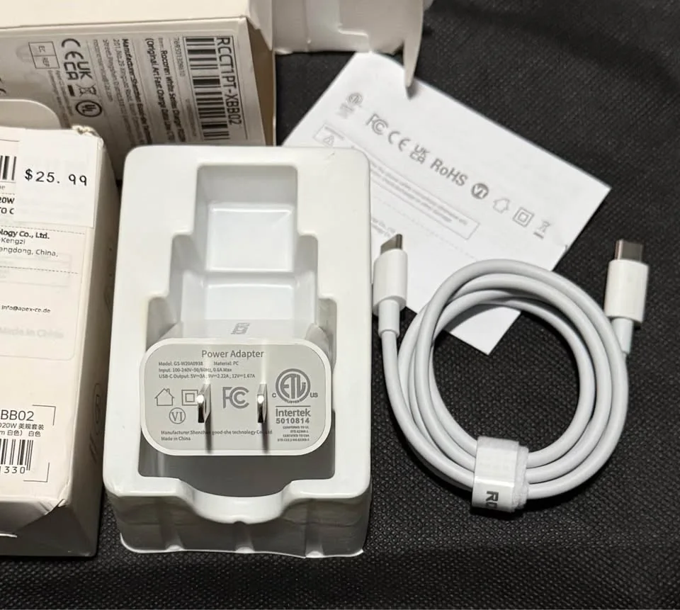 USB-C, fast, charging adaptor and cable set image indicator(2)