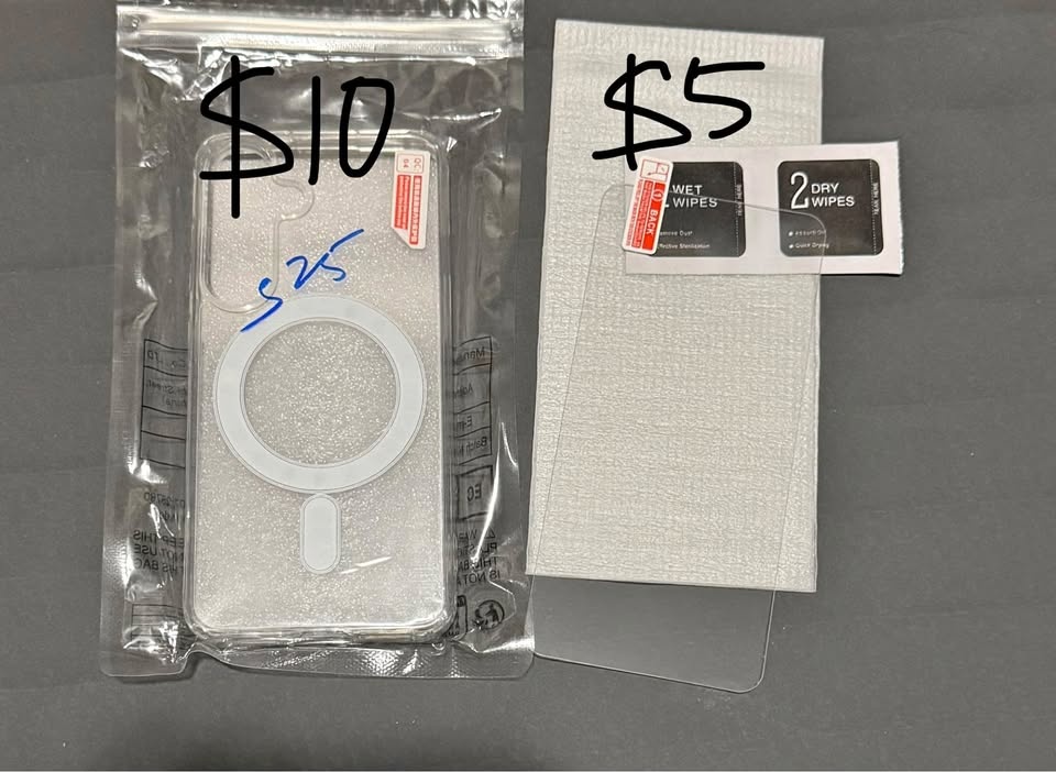 S25 Samsung Galaxy Case and Tempered glass screen protector/guar