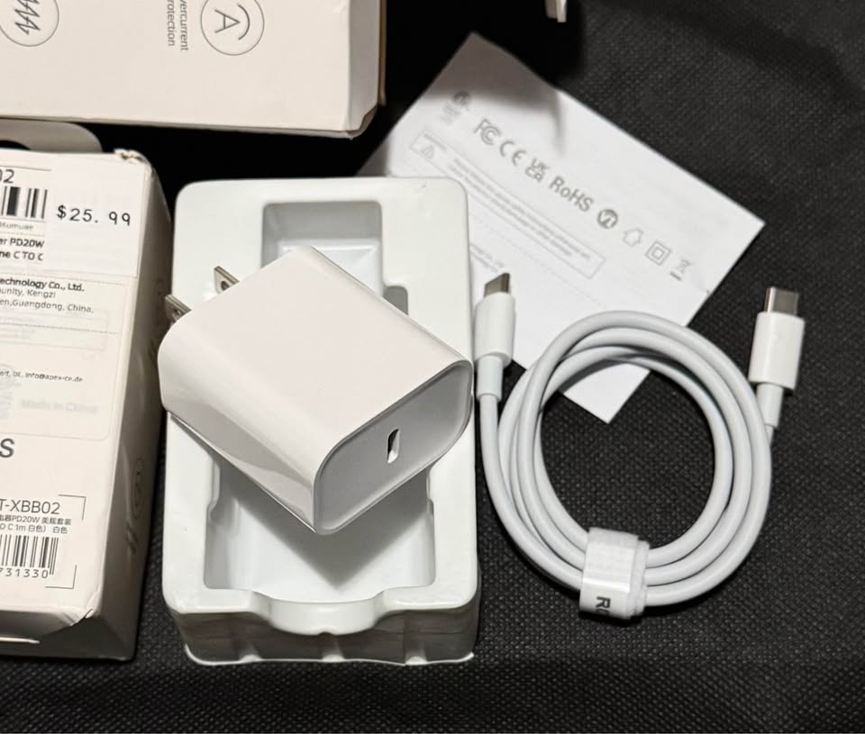 20W Fast Charger Set with Cable NEW for iPhone 15 16 17 - photo 2