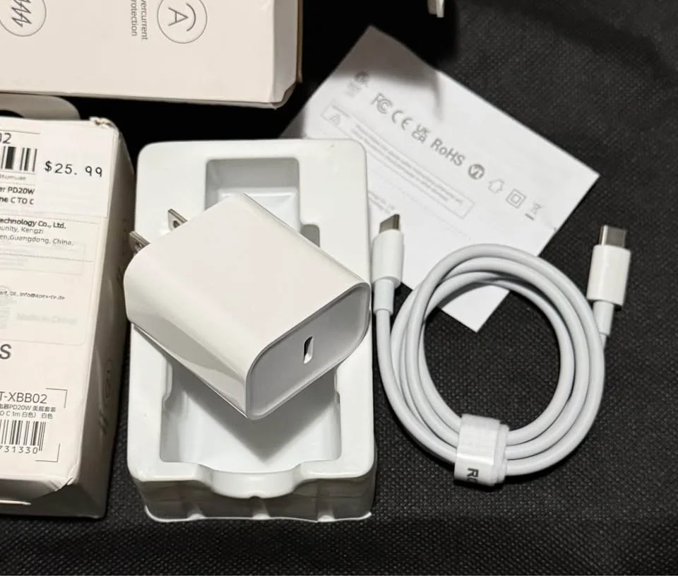 20W Fast Charger Set with Cable NEW for iPhone 15 16 17 image indicator(2)