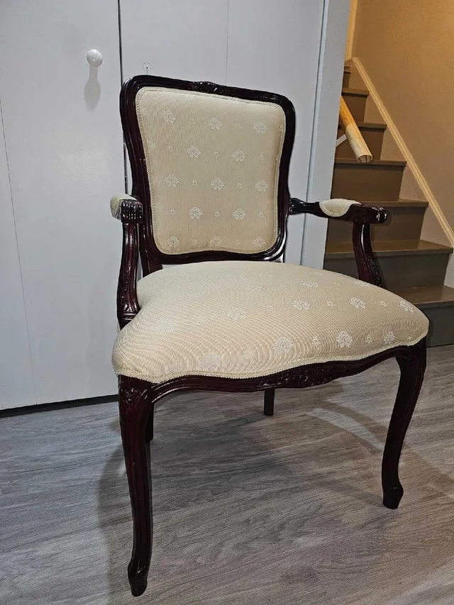 French Louis XV Rococo Revival Style Arm Chair