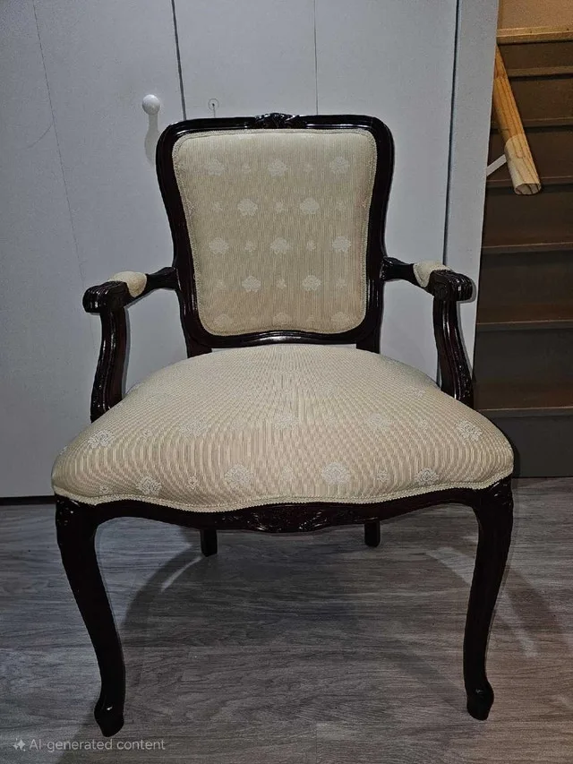 French Louis XV Rococo Revival Style Arm Chair image indicator(3)