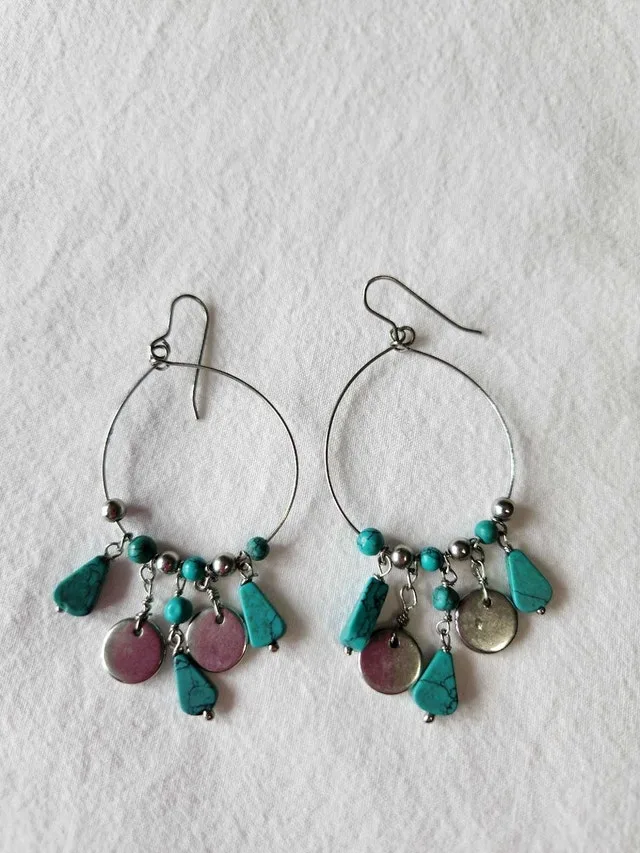 Turquoise bead earrings