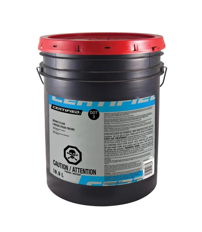 Brand New Certified DOT 3 Brake Fluid, 18.9-L