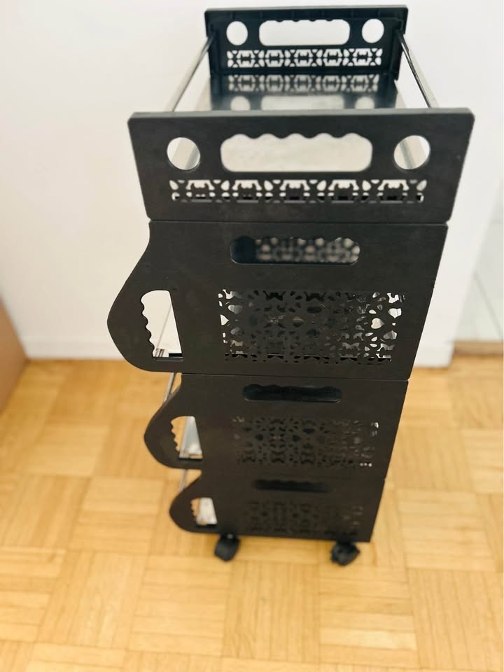 Storage cart 4-tier rolling stackable - photo 3