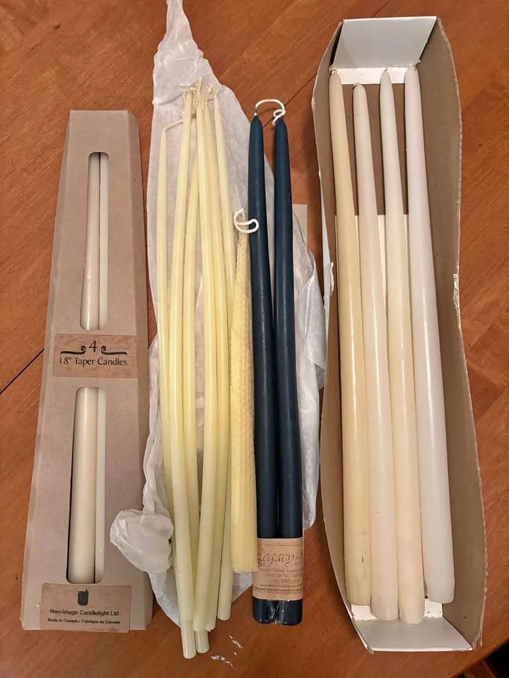 Taper candles extra long assorted
