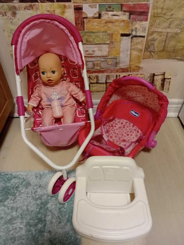 Talking baby doll and accessories included