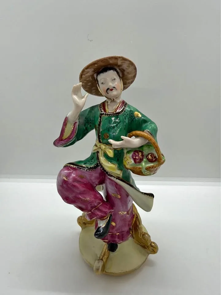 Rare Vintage Dancing Man Porcelain Figurine Hand Painted Japan A