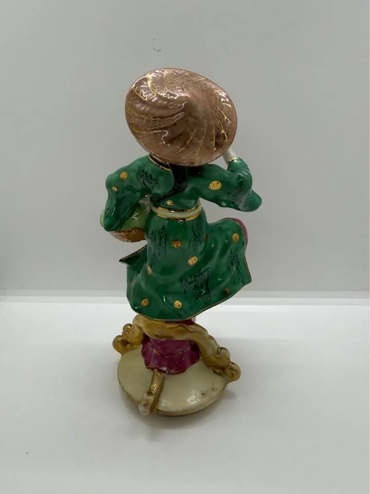 Rare Vintage Dancing Man Porcelain Figurine Hand Painted Japan A image indicator(2)