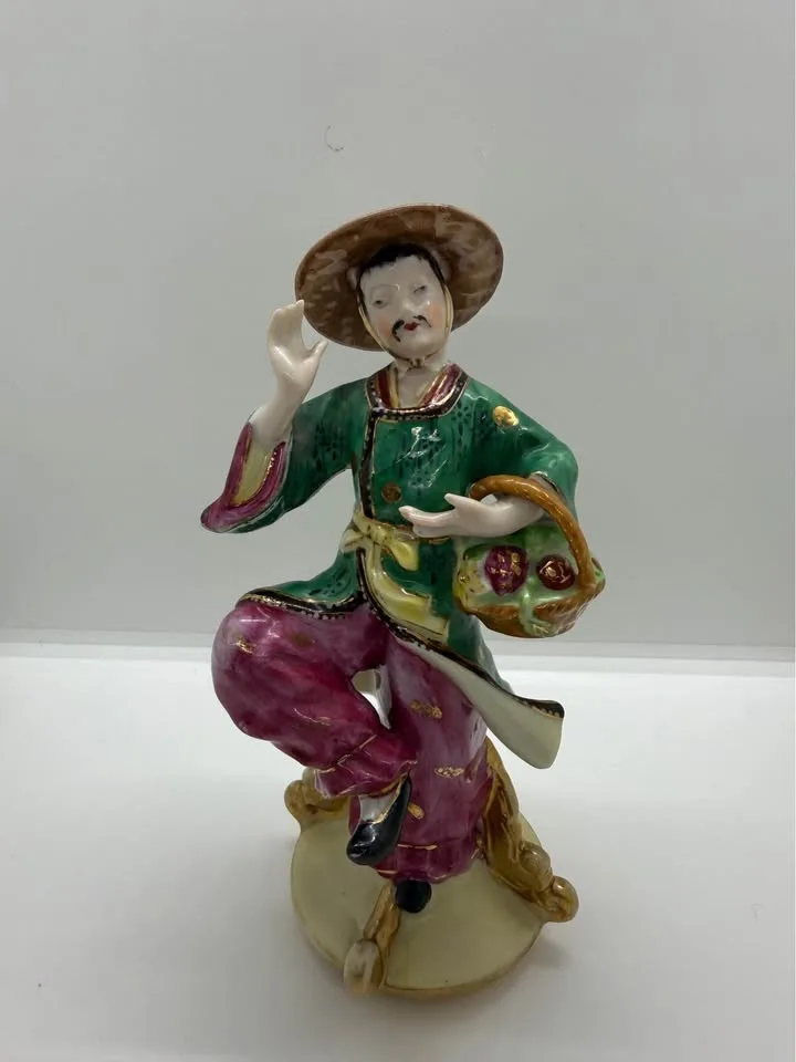 Rare Vintage Dancing Man Porcelain Figurine Hand Painted Japan A image indicator(3)